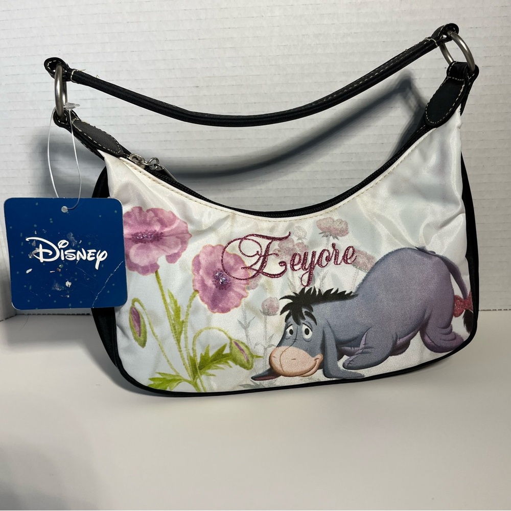 Disney Eeyore Floral Wristlet - Black, White, Purple